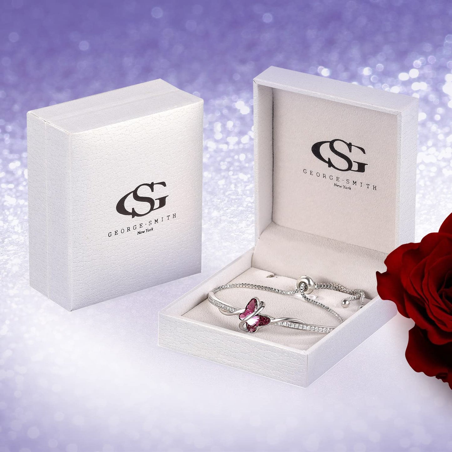 Bracciale Donna Farfalla – Cristallo Viola – Zirconi 5A