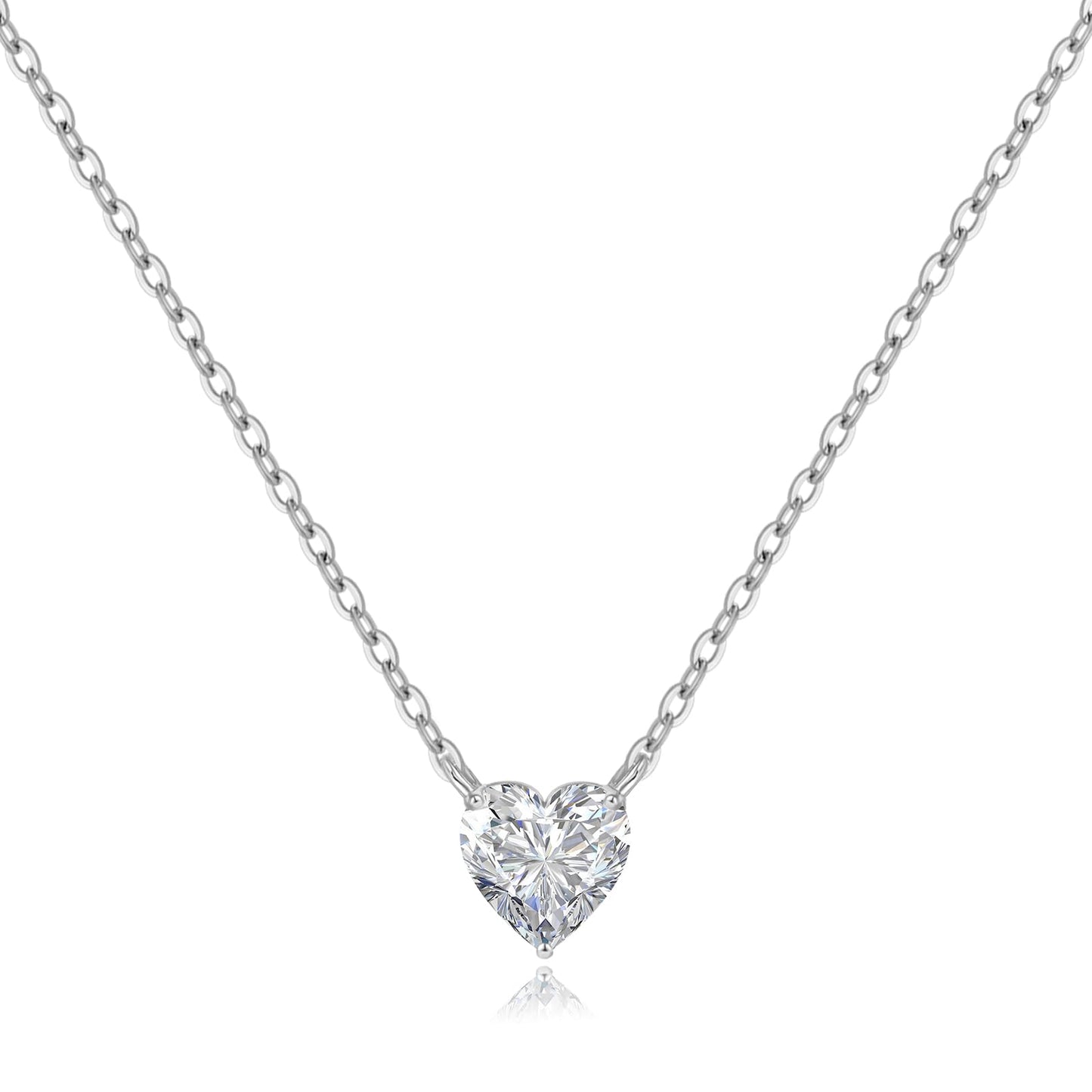 Collana Cuore Punto Luce in Argento Sterling 925