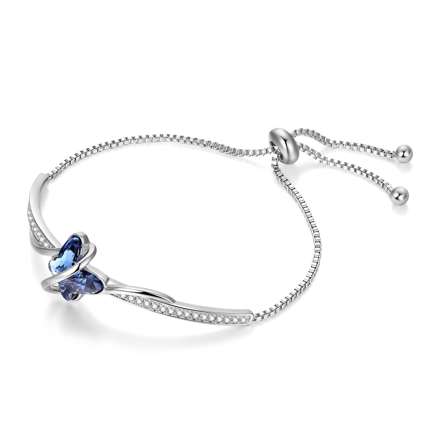 Bracciale Donna con Farfalla – Zircone 5A – Regolabile