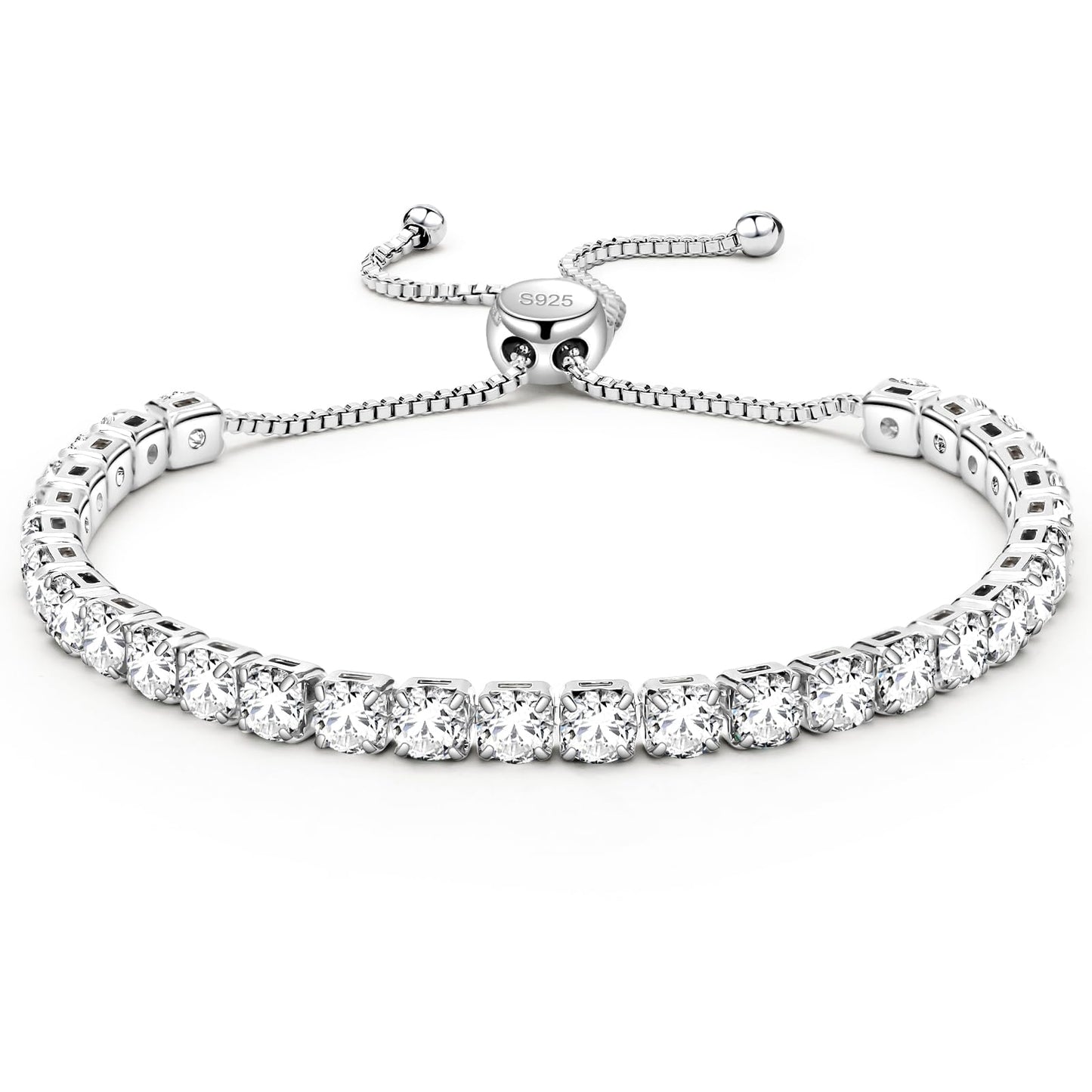 Bracciale Tennis Donna Argento 925 con Zirconi – Aprile