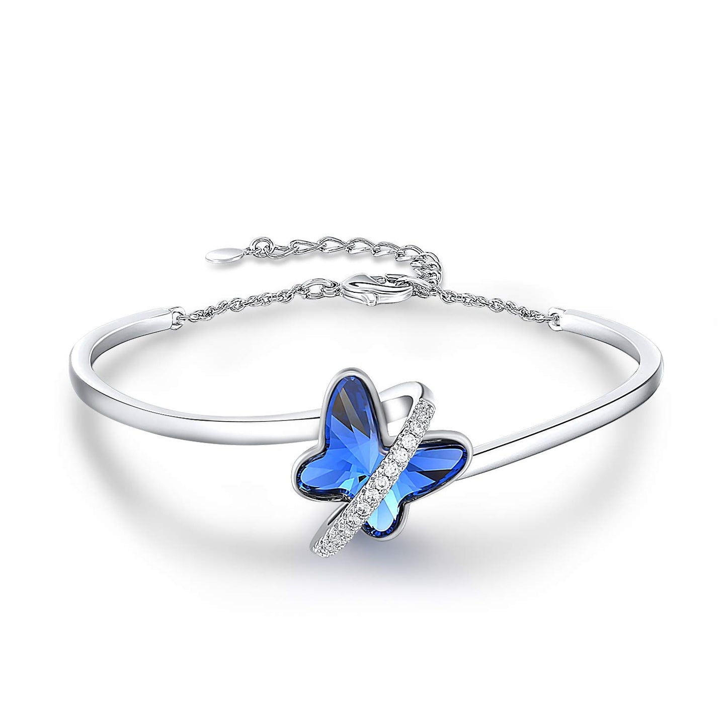 Bracciale Donna con Farfalla Blu e Zirconi 5A – Elegante e Regolabile