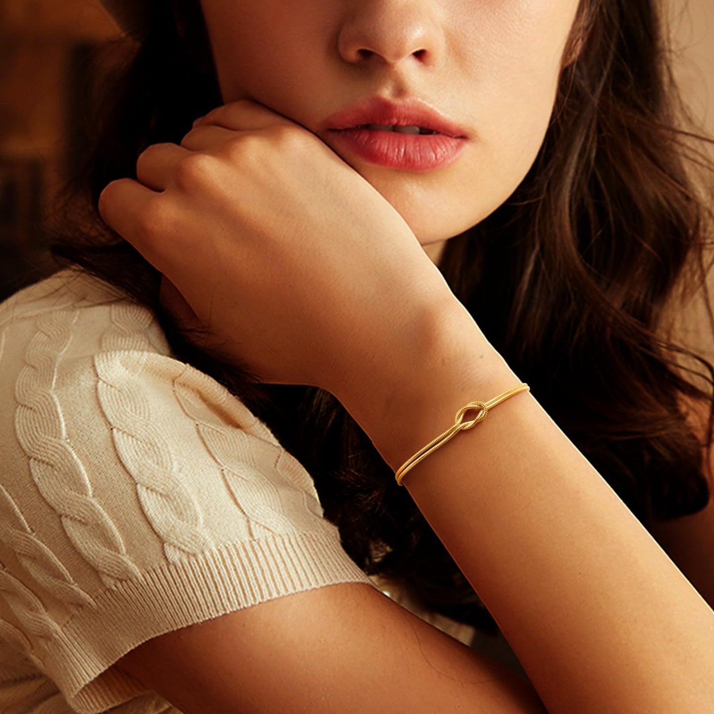 Bracciali Coppia Nodo Infinito Argento 925 e Oro – Set Amicizia Amore