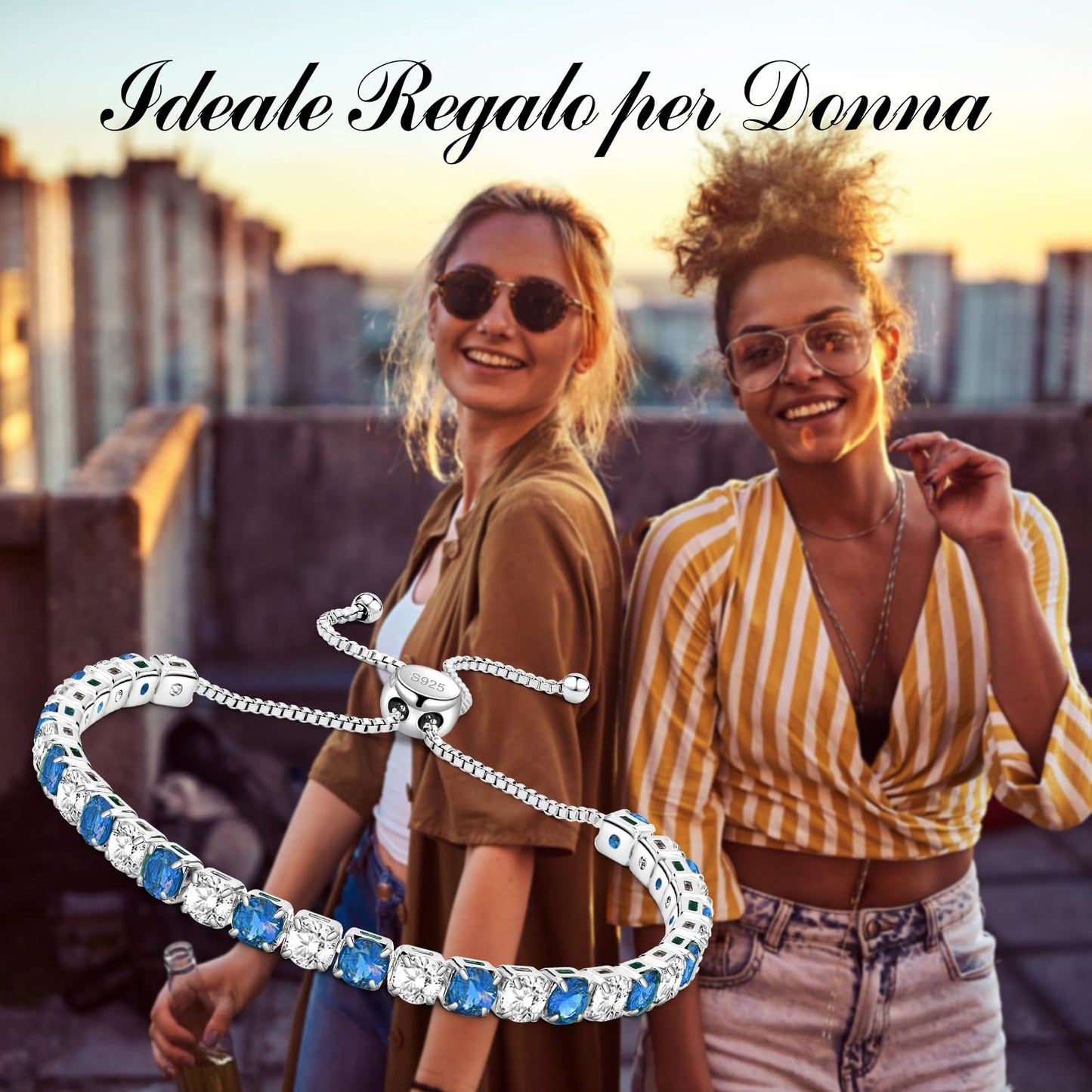 Bracciale Tennis Donna Argento 925 con Zirconi – Settembre