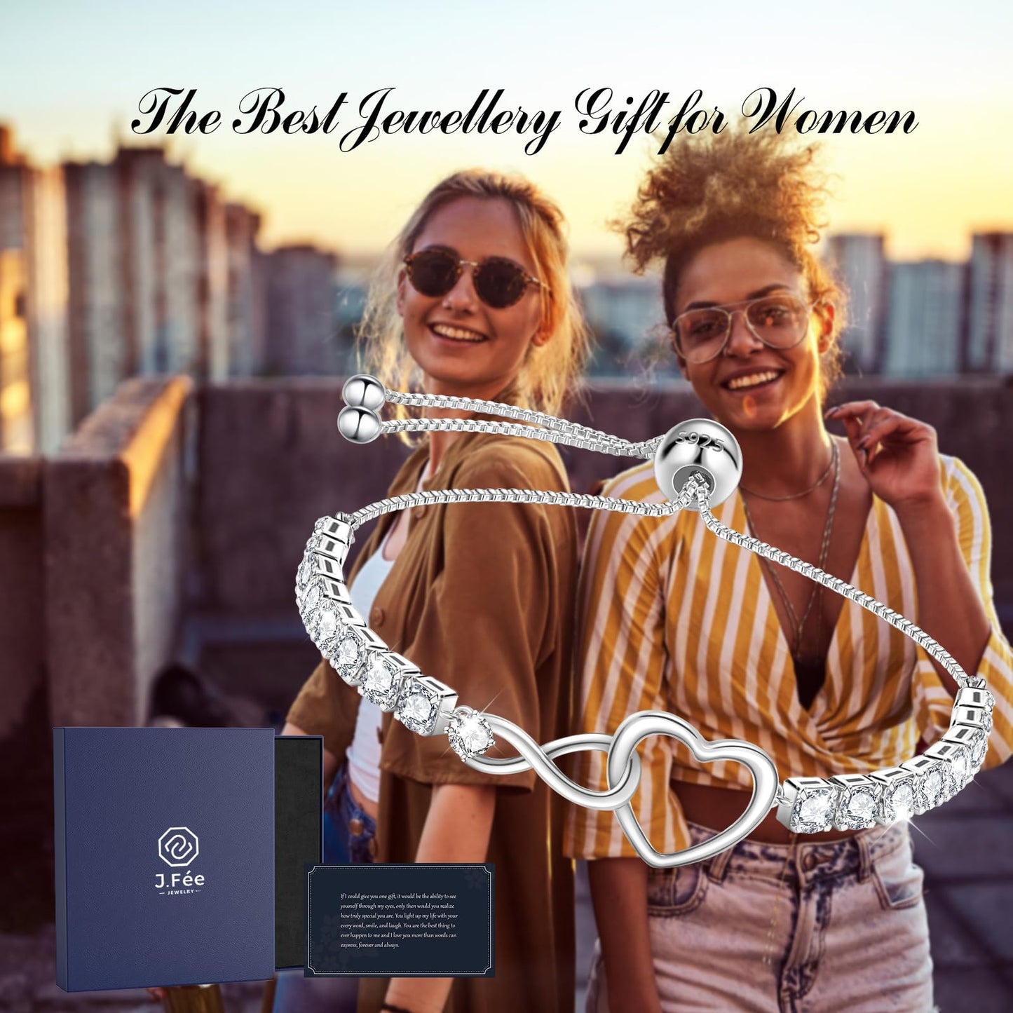 Bracciale Infinito Donna in Argento 925 con Zirconi