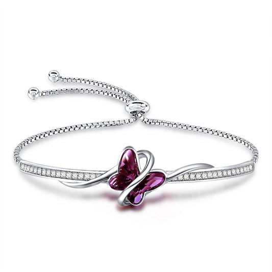 Bracciale Donna Farfalla – Cristallo Viola – Zirconi 5A