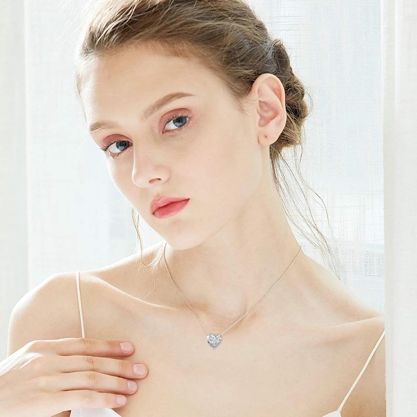 Collana Cuore Punto Luce in Argento Sterling 925