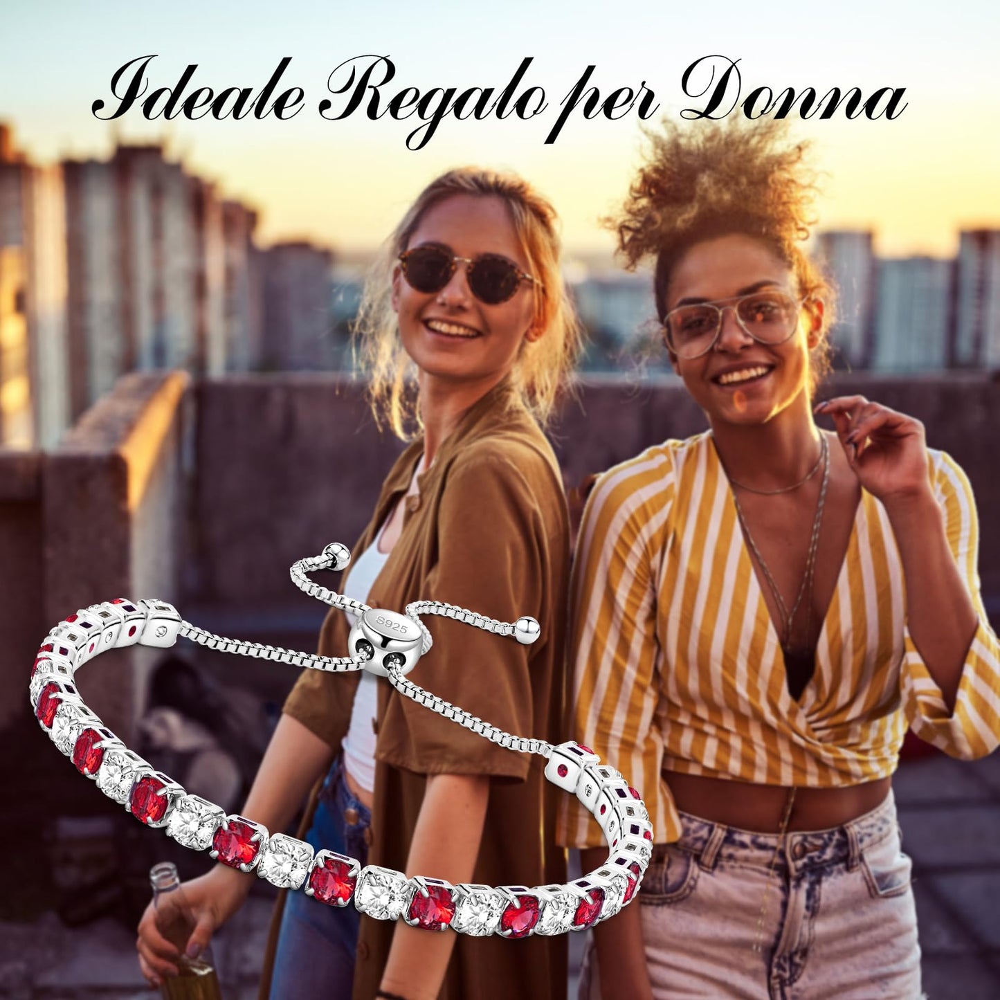 Bracciale Tennis Donna Argento 925 con Zirconi – Luglio