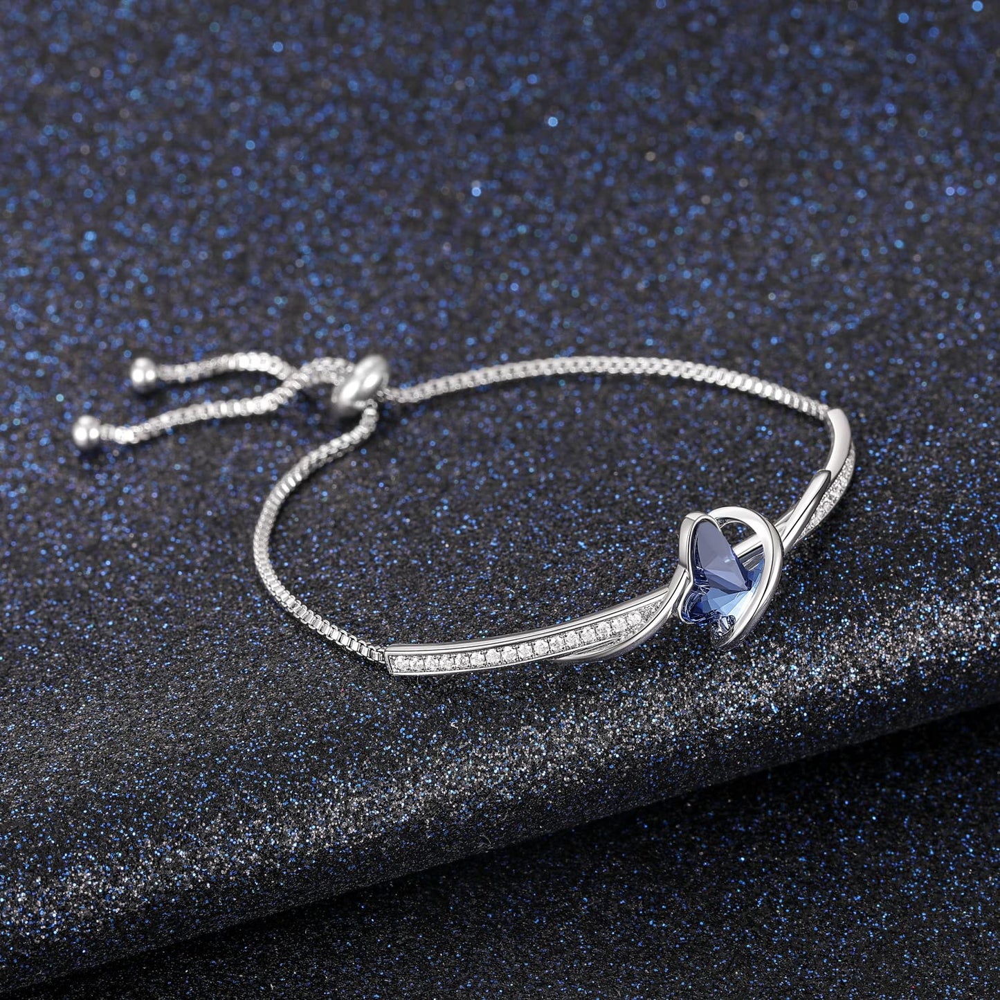 Bracciale Donna con Farfalla – Zircone 5A – Regolabile