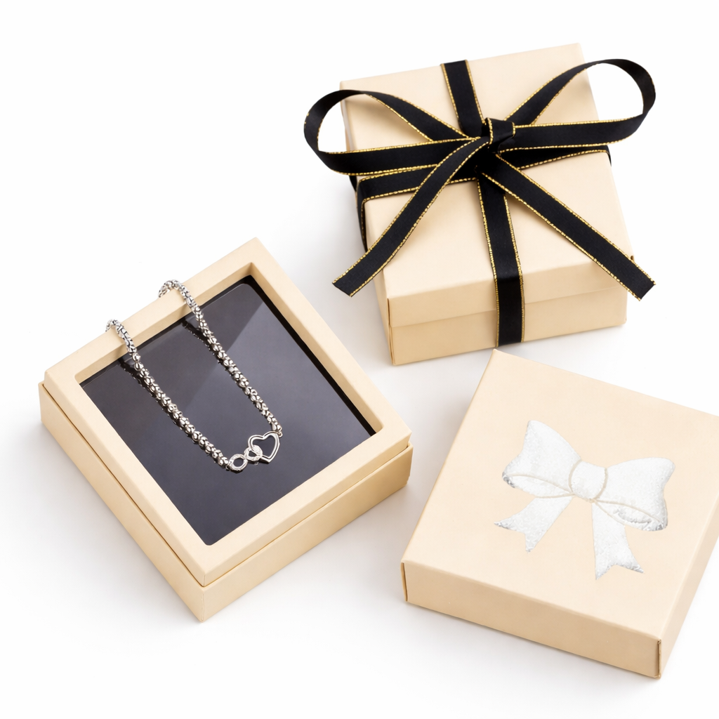 Bracciale Infinito Donna con Cuore in Argento 925